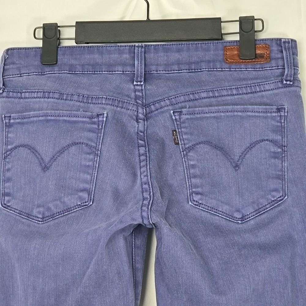 LEVIS Demi Curve Purple Denim Women's Cropped Jeans Size 27 (24" Inseam) - Picture 4 of 8